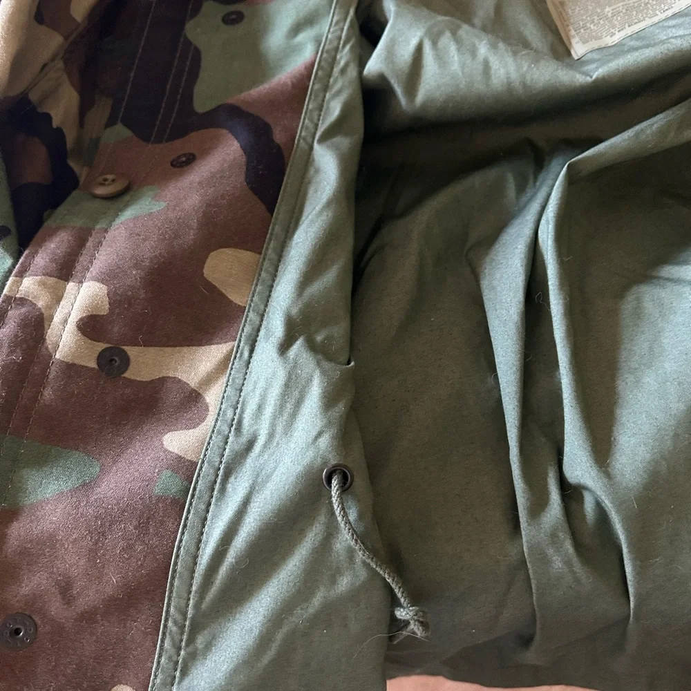 Men’s Vintage Golden Mfg. Co. Green Camo Water Resistant Hooded Jacket Coat